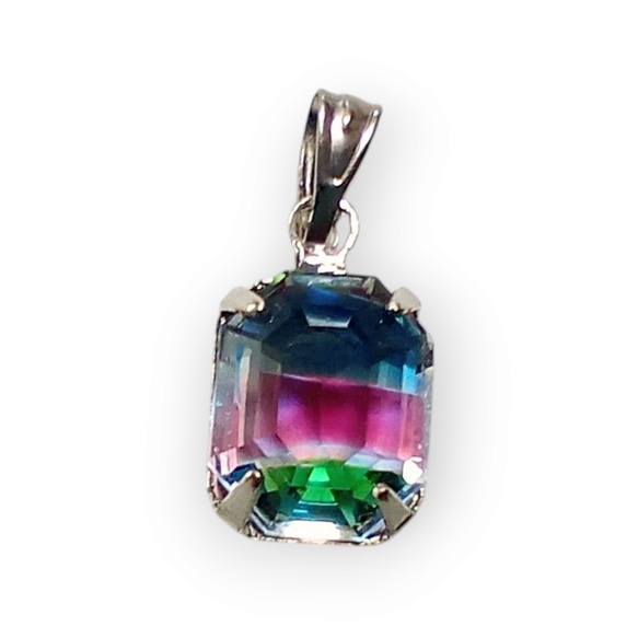 アンティーク　アイリスガラス　オクタゴン　ペンダント　アールデコ アンティークアイリスガラスオクタゴンペンダントアールデコ