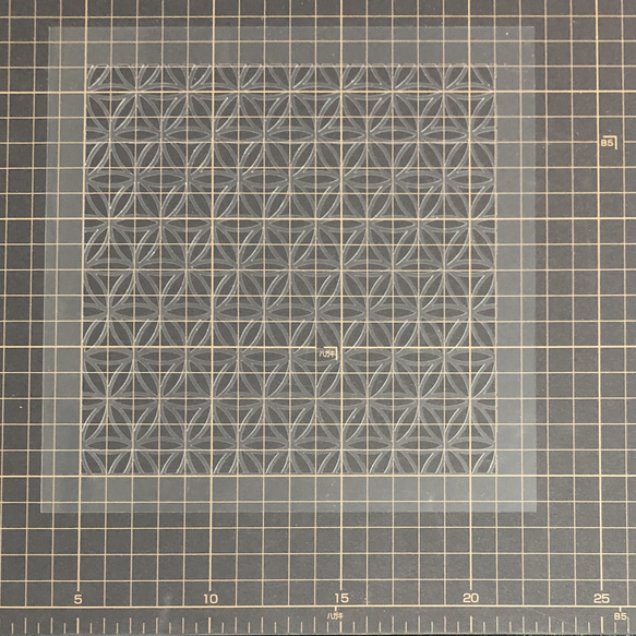 フラワーオブライフ⑤正方形　ステンシルシート　型紙図案　NO936 5枚目の画像