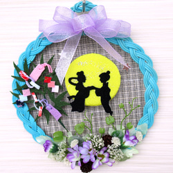 七夕のリース飾り 小25-3 リース kisetukazari2 通販 19404966｜Creema