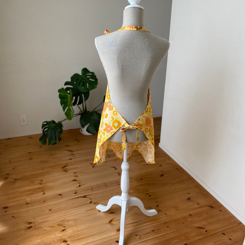 レトロポップな柄エプロン/レトロ/昭和レトロ/カラフル/ポップ