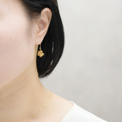 【 14kgf ピアス 】 はちみつ ハニー シトリン 実 金平糖 11月誕生石 ／ 秋の誕生石2025 3枚目の画像