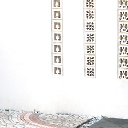 有孔ブロック｜欄間タイル90厚｜ライト｜白ブライト 3枚目の画像