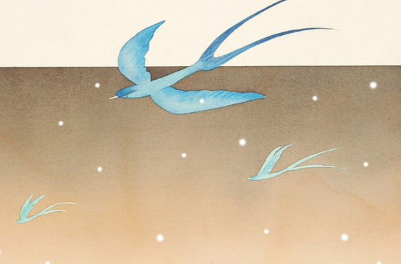 BLUE BIRD(水彩・ジグレー版画） 2枚目の画像