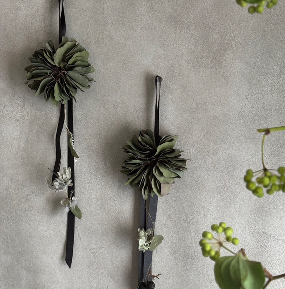 ユーカリのミルフィーユリース 】ドライフラワー グリーンリース