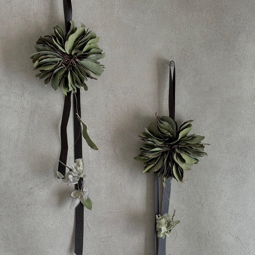 ユーカリのミルフィーユリース 】ドライフラワー グリーンリース