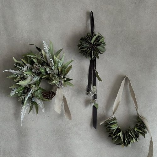 ユーカリのミルフィーユリース 】ドライフラワー グリーンリース