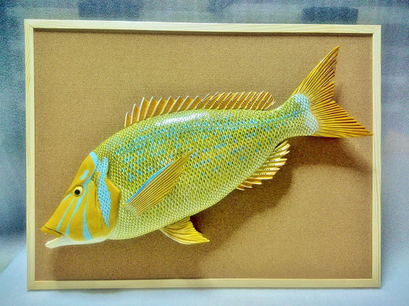 立体魚拓　ハマフエフキ　タマン　タマミ 立体魚拓 ハマフエフキ タマン タマミ 絵画 Lazuli World 通販