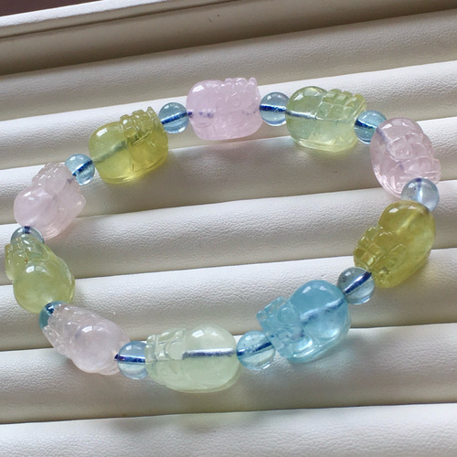 モルガナイト 回紋珠 かいもんじゅ ブレスレット 天然石