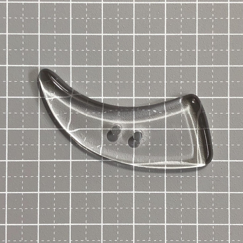 パーツ ツノ型 クリア チャーム 透明 穴あり 23mm×60mm 6個セット ag