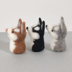 指人形　ハスキー犬のこども 6枚目の画像