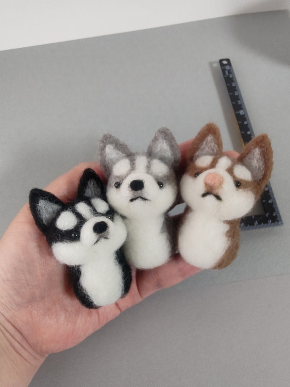 指人形　ハスキー犬のこども 10枚目の画像