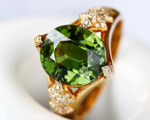 Pt900/K18グリーントルマリンペンダントヘッド 10月誕生石 NCM115