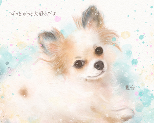 ペットの似顔絵オーダー　猫 似顔絵【ペット】オーダーメイド 猫 イラスト 似顔絵ショップHIROKIPO
