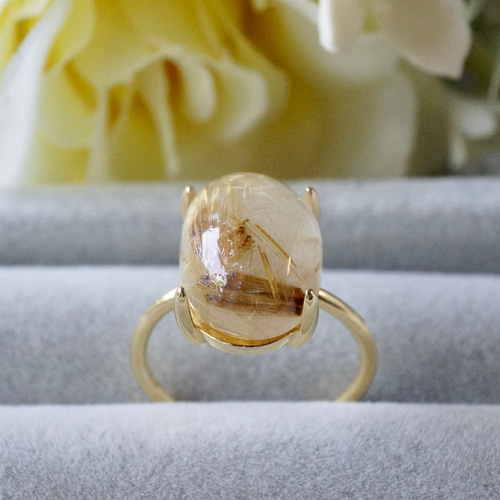 受注制作】ルチルクォーツ 7号〜フリーサイズリング シルバー925