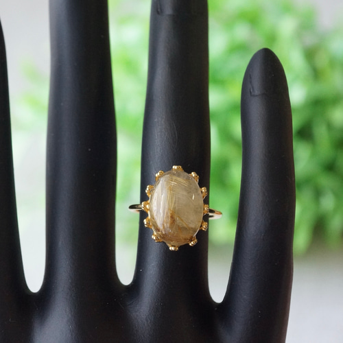 受注制作】ルチルクォーツ 7号〜フリーサイズリング シルバー925