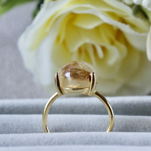 受注制作】ルチルクォーツ 7号〜フリーサイズリング シルバー925