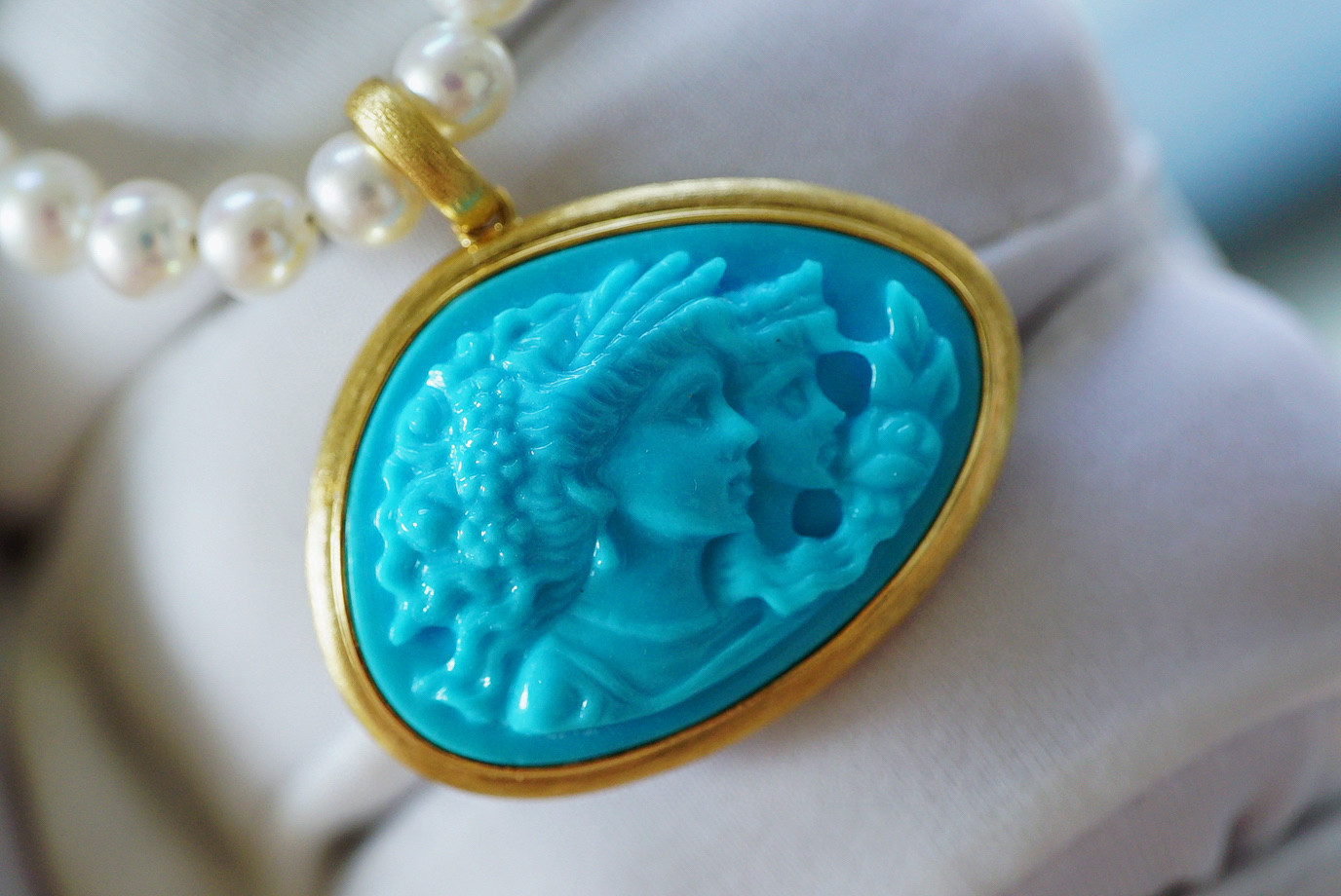 「ギリシャ女神」K18ゴールド　ナチュラルターコイズ　成功・繁栄・12月の誕生石　アリゾナトルコ石  ペンダントのみ