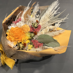 スワッグ　花束　オレンジ×ホワイト系　プレゼントにも❁ 6枚目の画像