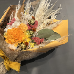 スワッグ　花束　オレンジ×ホワイト系　プレゼントにも❁ 7枚目の画像
