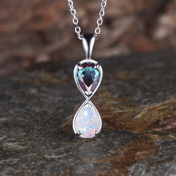 ミニマリスト 6月誕生石 アレキサンドライト ネックレス 925