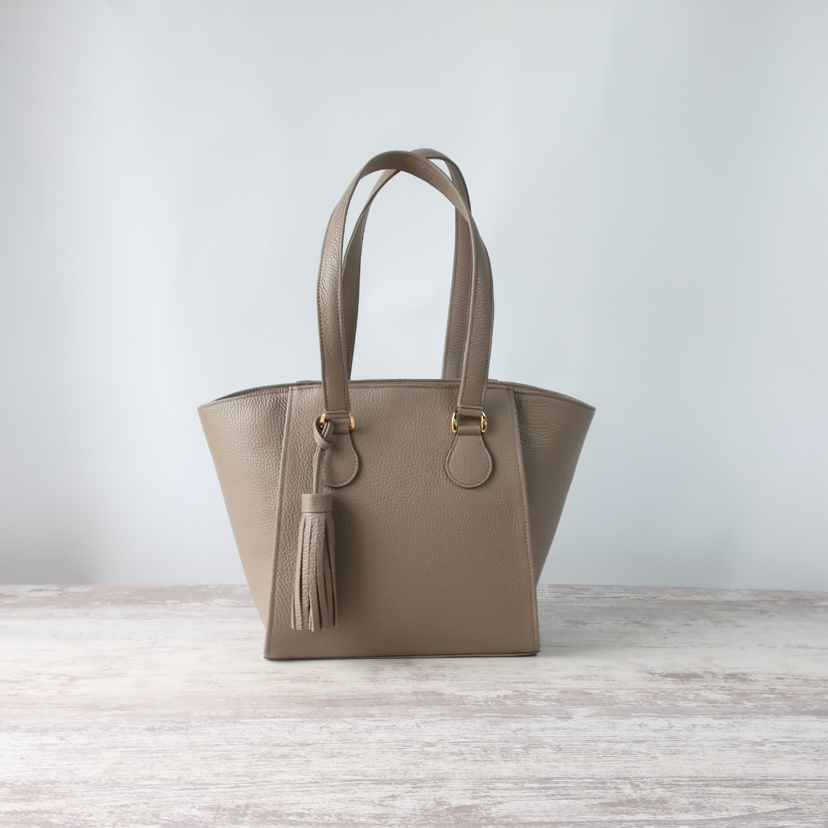 ボヤージュbag・(MS)☆モカ・シュリンクレザー・受注製作・お色違いも対応可能です・