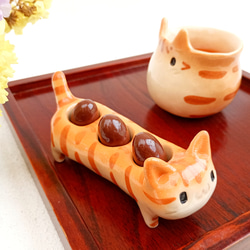猫とレトロとチョコレート　　食器３点セット チョコレートみたいな猫さんトリオ2 | 手ノヒラ堂