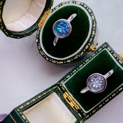 ヴィンテージサフィレット サフィリーンのシルバーリング 6mm 色味良し