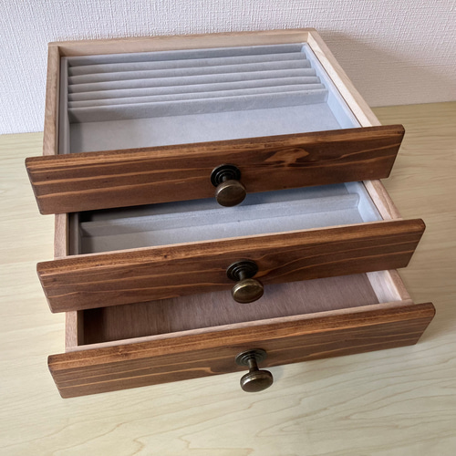 アンティーク調 ヴィンテージ風 アクセサリー ジュエリー ケース 木製