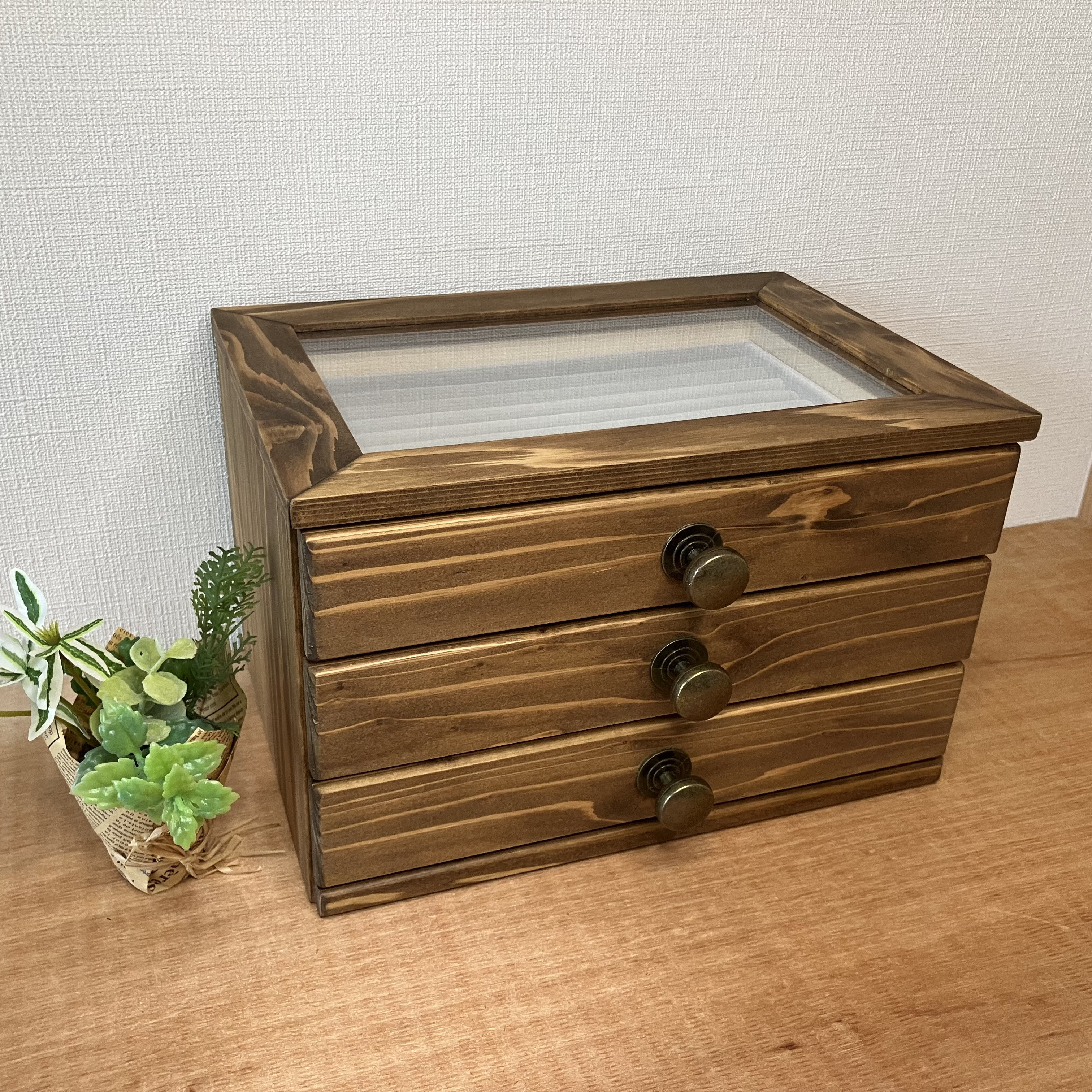木製 アクセサリー収納 アンティーク調 ジュエリーボックス 小物入れ アクセサリー収納ボックス アンティーク風 レトロ 木製 2段