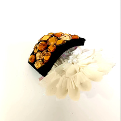 黄金色ビジューのポニーフック　[21052] 2枚目の画像