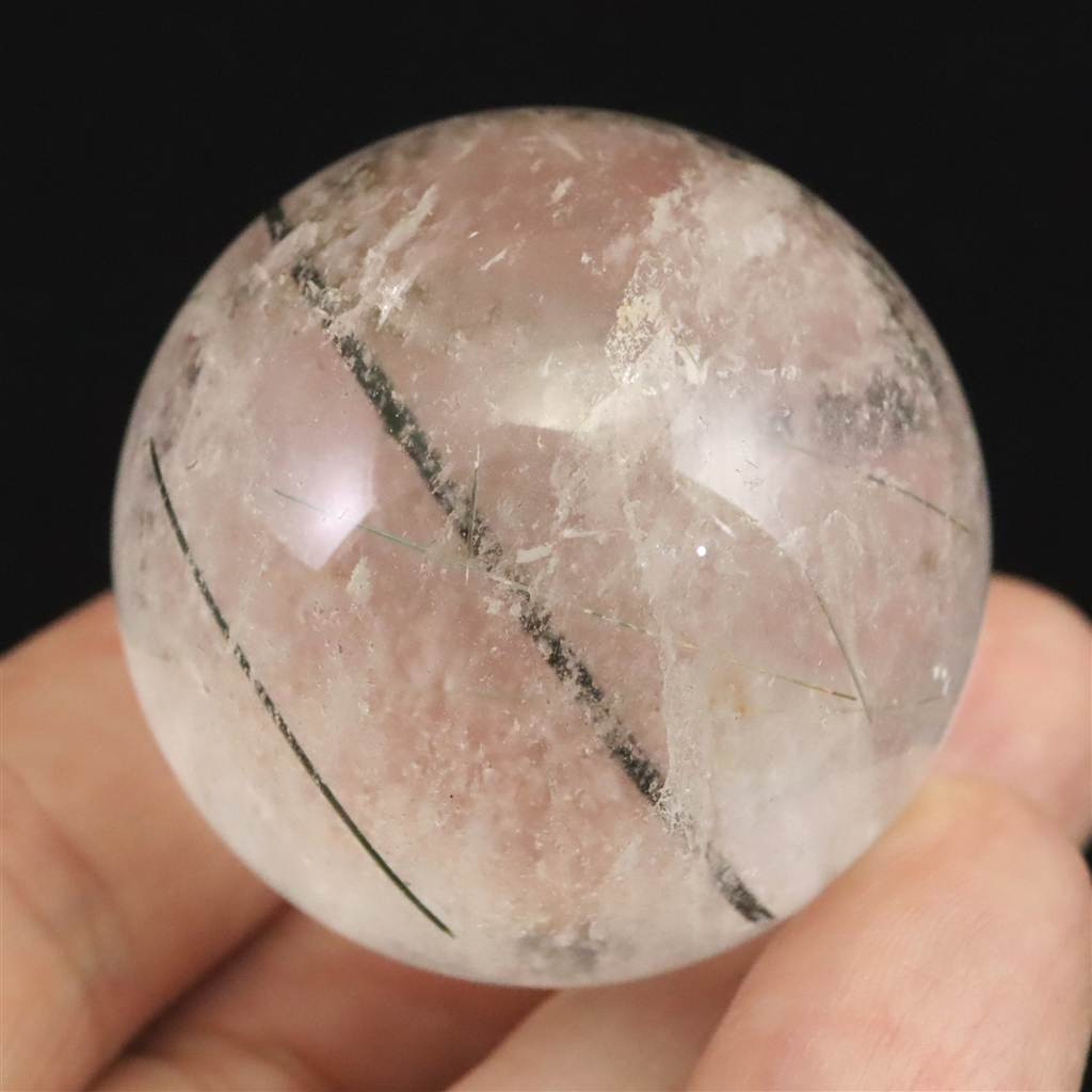 ザギマウンテンクォーツ エジリン入り 38mmスフィア 76.5g #82390