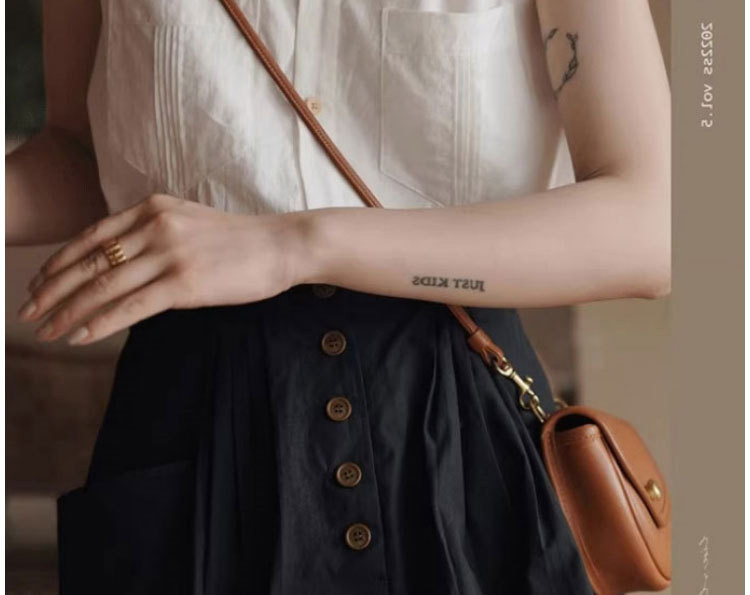 ネイビーカラー フリル ベスト型シャツ    92