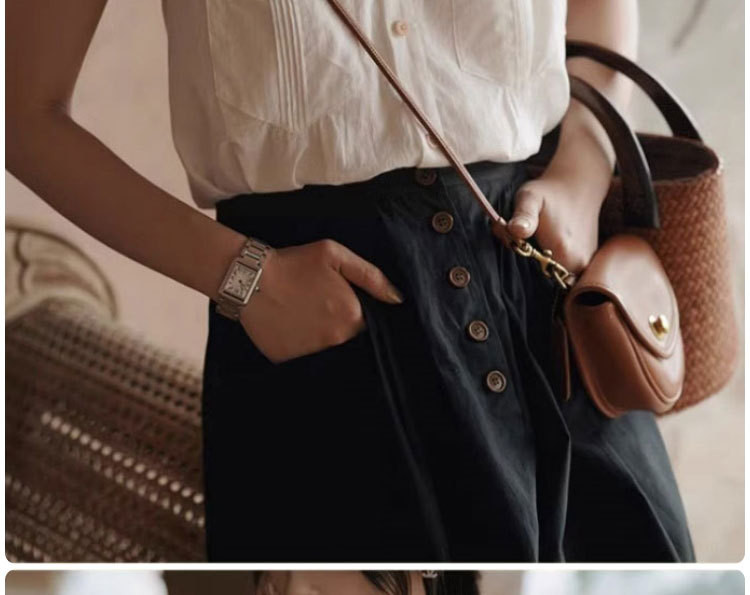 ネイビーカラー フリル ベスト型シャツ    92