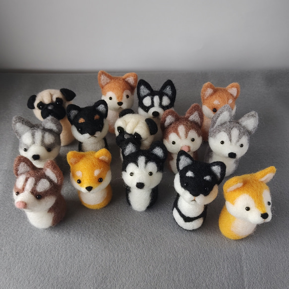 指人形　ハスキー犬のおとな 13枚目の画像