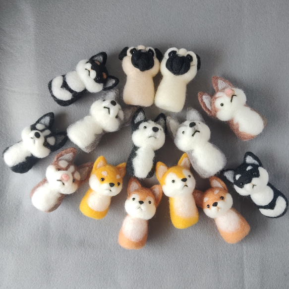 指人形　ハスキー犬のおとな 14枚目の画像