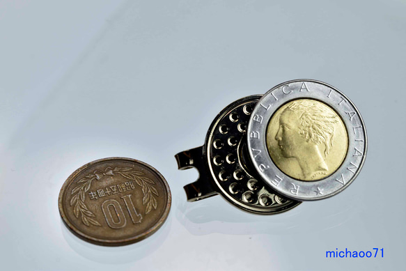 ゴルフマーカー マグネットマーカー  12548-474　コインマーカー シルバー クリッ 　ビンテージコインマーカー　 5枚目の画像