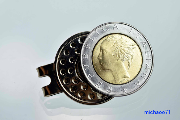 ゴルフマーカー マグネットマーカー  12548-474　コインマーカー シルバー クリッ 　ビンテージコインマーカー　 4枚目の画像