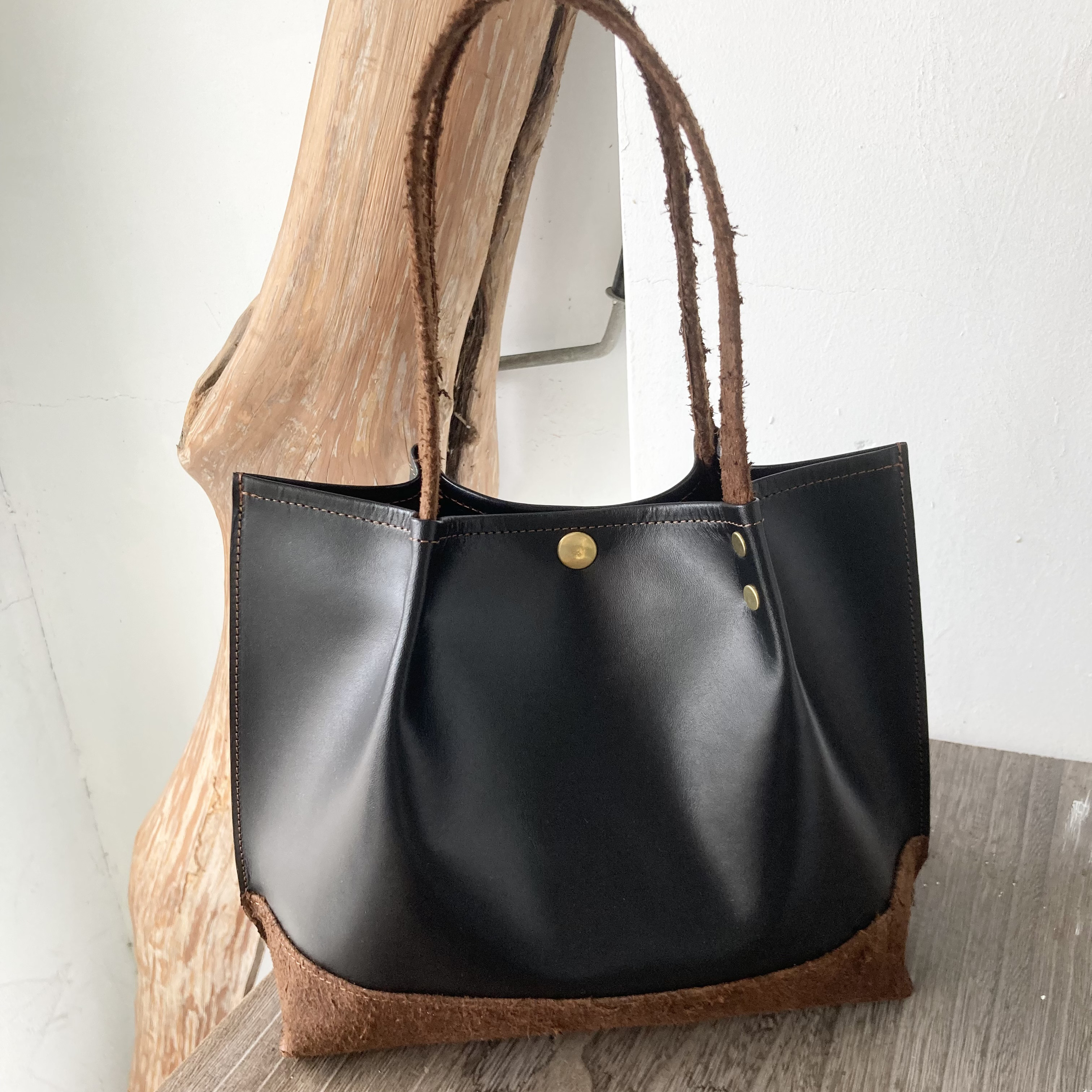 【使いやすい大きさ♫】『ミニトートバッグ(BK/SBR)』