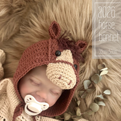 オレンジ♪鏡餅ボンネット ニューボーンフォト撮影衣装 帽子 正月月齢