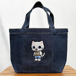 アメリカンショートヘアー刺繍♡ボア付き帆布トートバッグ Amazon | [COOLEAD] アメリカンショートヘア 猫柄 紺色 エコ
