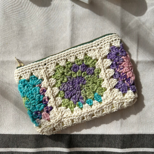 グラニースクエア 化粧ポーチ グリーン系 ポーチ 2244_knit 通販