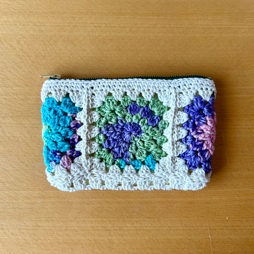 グラニースクエア 化粧ポーチ グリーン系 ポーチ 2244_knit 通販