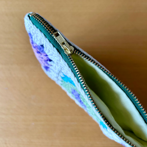 グラニースクエア 化粧ポーチ グリーン系 ポーチ 2244_knit 通販