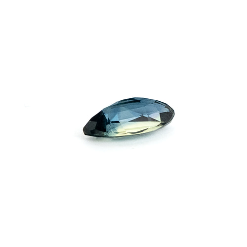イエローxブルーの色彩美】バイカラーサファイア 0.76ct 天然石 まるむ
