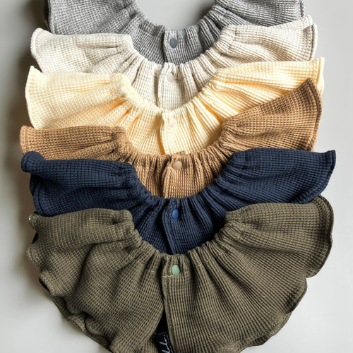 waffle frill bib＊ ワッフル フリルスタイ スタイ・よだれかけ koko