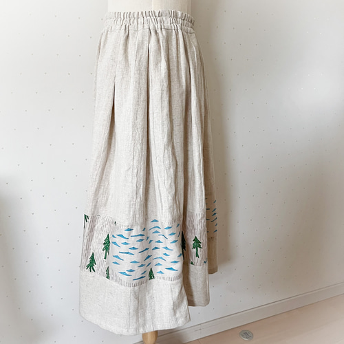 なのはな　ミナペルホネン one day beige ロングスカート なのはな様 専用 ミナペルホネン one day beige ロングスカート