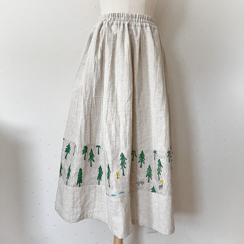 なのはな　ミナペルホネン one day beige ロングスカート なのはな様 専用 ミナペルホネン one day beige ロングスカート