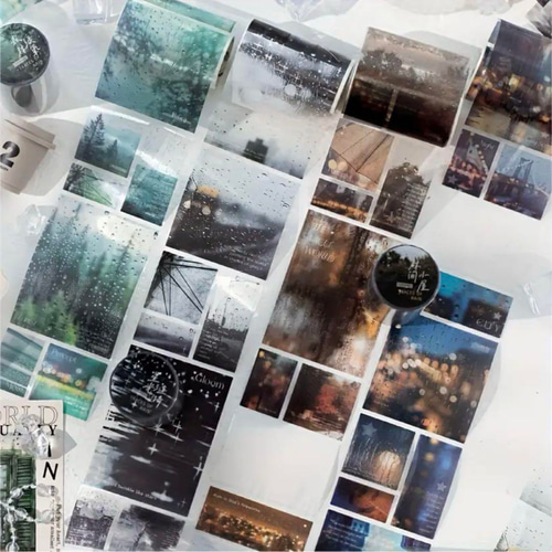 海外 PETテープ マスキングテープ 風景 8218】海外 マステ 4.8m巻売り