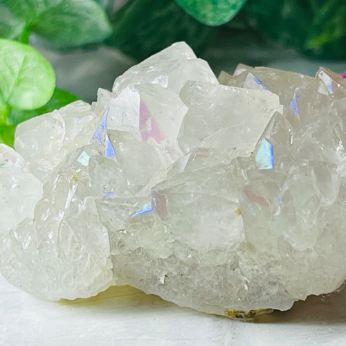 ☆ラッキー様！帝王秘宝！極美！アナテース　レインボー　水晶　原石　クラスター 天からの祝福✨ アナンダライト 水晶 レインボークォーツ 原石