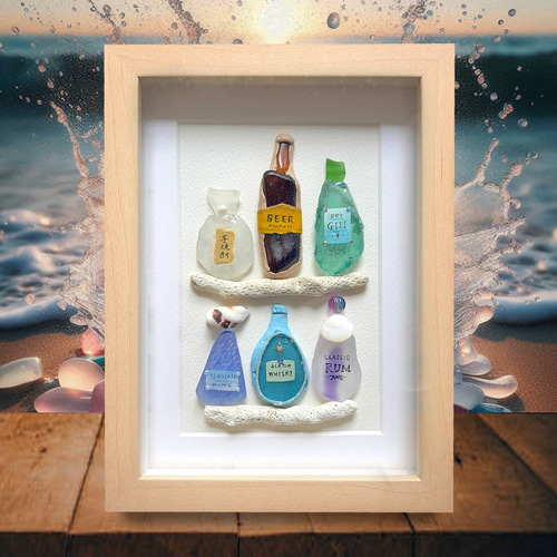 海辺の遊宴 “Ocean's Playful Toast”〉シーグラスアート その他